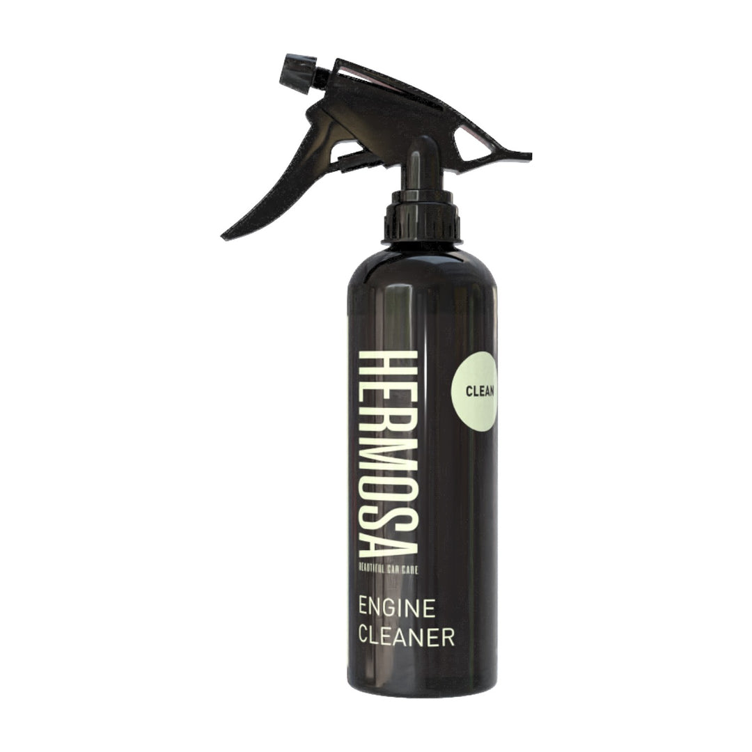 Engine Cleaner spray bottle by Hermosa with a clean label