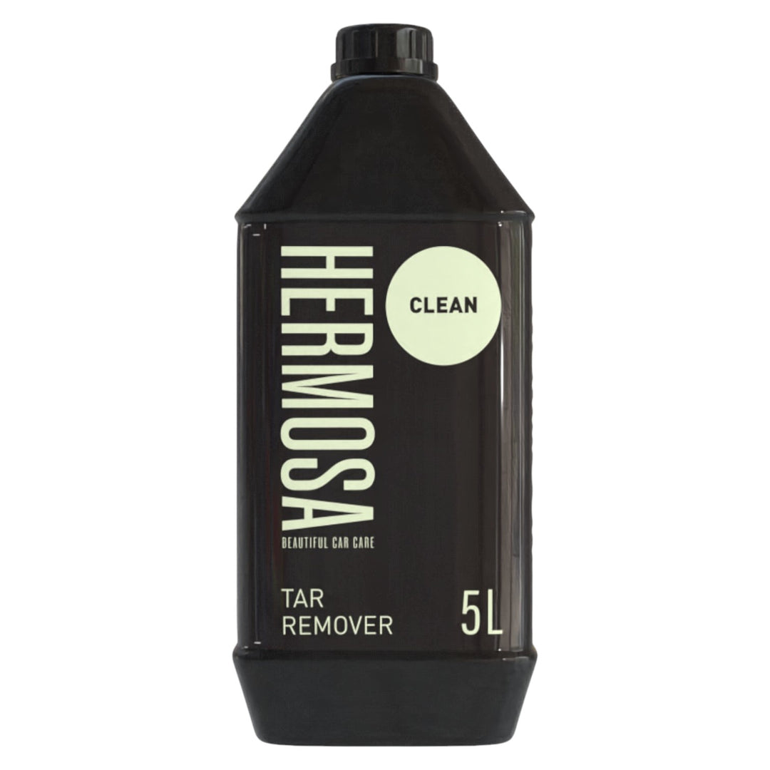 5L Hermosa Tar Remover bottle for car care with a clean and sleek design.