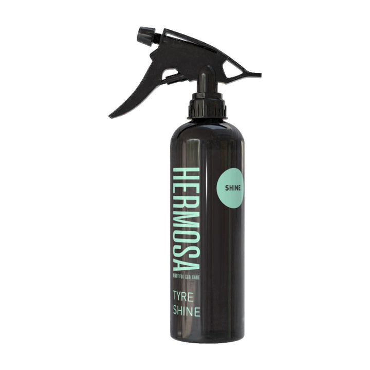 Hermosa Tyre Shine spray bottle.