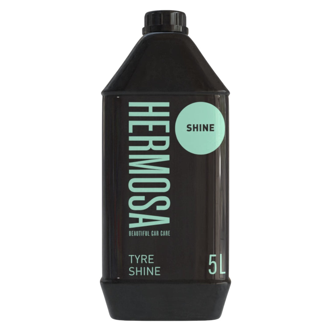 Hermosa Tyre Shine 5L bottle with modern design